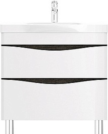 Am.Pm Мебель для ванной Like 80 R, напольная, белый глянец, венге – фотография-3